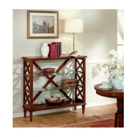 ENTRATINA LIBRERIA AMERICANA CON RIPIANI IN CRISTALLO L.100 H.95 P.33,5