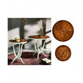 TAVOLINO ROTONDO INTARSIO VERONA D.80 H.77