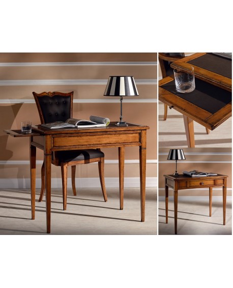 scrittoio legno massello e 1 tirello l 90  p 53 h 80