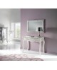 WOODEN CONSOLE TABLE GLOSS WHITE WOOD