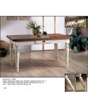 TAVOLO FISSO BICOLORE CASSETTO LEGNO MASSELLO L 160 P 90 H 80