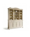 credenza base alzata vetrina legno massello