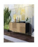 Credenza due ante in massello e listellare frassino