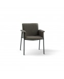 Sedia Imbottita in Similpelle colore Marrone                                   L.62 H.83 P.58 HS.50