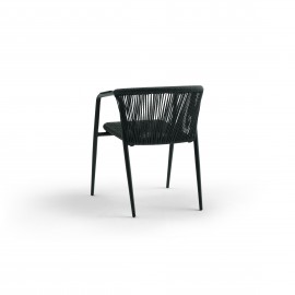 Poltrona in Corda colore Antracite                                 L.57 H.77 P.55 HS.46cm.