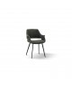 Sedia Imbottita in Tessuto colore Grigio                                   L.58 H.81 P.57 HS.48