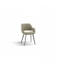 Sedia Imbottita in Tessuto colore Beige                                   L.58 H.81 P.57 HS.48