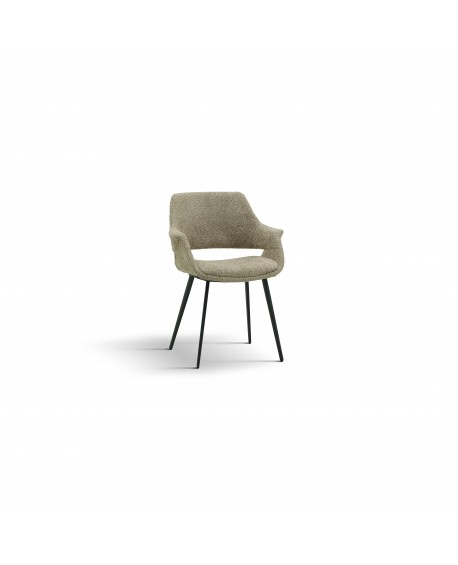 Sedia Imbottita in Tessuto colore Beige                                   L.58 H.81 P.57 HS.48