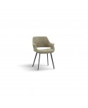 Sedia Imbottita in Tessuto colore Beige                                   L.58 H.81 P.57 HS.48