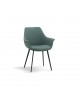 Sedia Imbottita in Similpelle colore Grigio                         L.64 H.84 P.62 HS.48