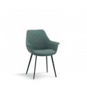 Sedia Imbottita in Similpelle colore Grigio                         L.64 H.84 P.62 HS.48