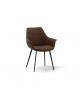 Sedia Imbottita in Similpelle colore Beige                         L.64 H.84 P.62 HS.48
