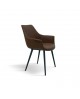 Sedia Imbottita in Similpelle colore Beige                         L.64 H.84 P.62 HS.48
