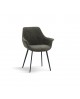 Sedia Imbottita in Tessuto colore Marrone                         L.64 H.84 P.62 HS.48