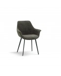 Sedia Imbottita in Tessuto colore Marrone                         L.64 H.84 P.62 HS.48