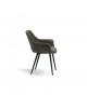 Sedia Imbottita in Tessuto colore Marrone                         L.64 H.84 P.62 HS.48