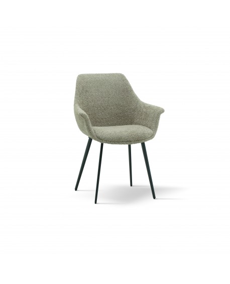 Sedia Imbottita in Tessuto colore Beige                         L.64 H.84 P.62 HS.48