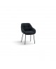 Sedia Imbottita in Tessuto colore Grigio                       L.57 5 H.85 P.65 HS.52