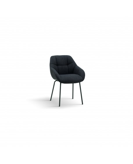 Sedia Imbottita in Tessuto colore Grigio                       L.57 5 H.85 P.65 HS.52