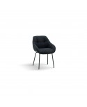 Sedia Imbottita in Tessuto colore Grigio                       L.57 5 H.85 P.65 HS.52