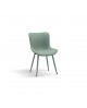 Sedia Imbottita in Similpelle colore Grigio                        L.50 5 H.81 5 P.62 5 HS.47