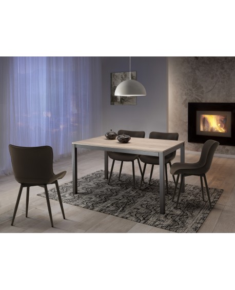 Sedia Imbottita in Similpelle colore Marrone                        L.50 5 H.81 5 P.62 5 HS.47