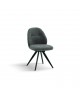 Sedia GIREVOLE Imbottita in Tessuto colore Grigio                             L.50 H.83 P.60 HS.46
