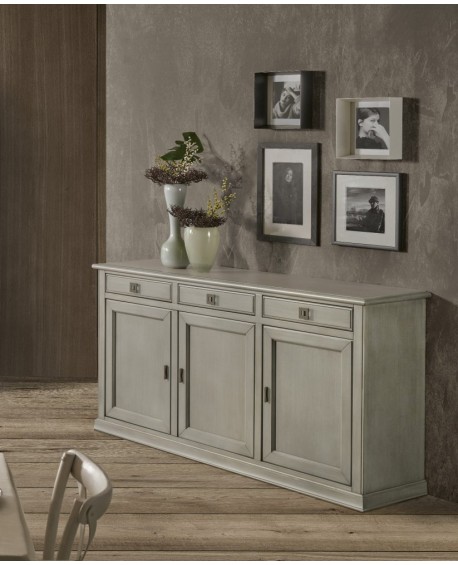Credenza 3p. 3c. guide metallo