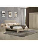 Letto matrimoniale in legno massello testata legno (porta Rete 165x195)