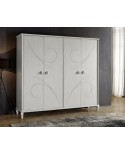 Armadio 4 a. smont. cassett. inclusa legno massello e mdf