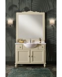 ARREDO BAGNO in legno massello L108 P 36/50 con specchio