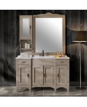 ARREDO BAGNO in legno massello L CM 129 P CM 61 + SPECCHIO VARI COLORI