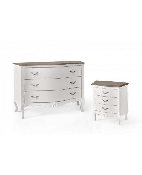 COMO '3 DRAWERS SOLID WOOD