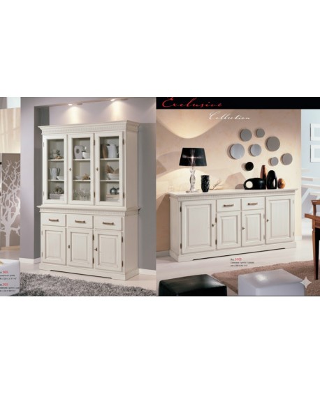 CRISTALLIERA tocador de madera color nogal CON INTARSIO X ESTANCIA DE PRODUCTOS VENETO