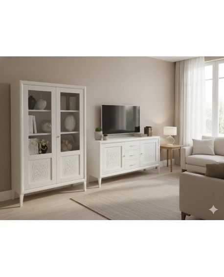 SALA COMPLETA CREDENZA E VETRINA