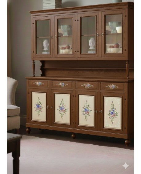 CREDENZA VETRINA BASE + ALZATA