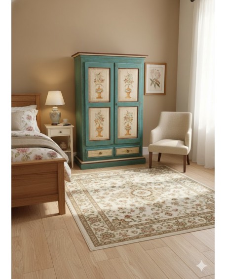 ARMADIO LEGNO MASSELLO DECORATO A MANO COUNTRY VENETO