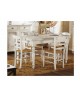 Mesa extensible de madera cuadrada MATT WHITE ANTIGUO