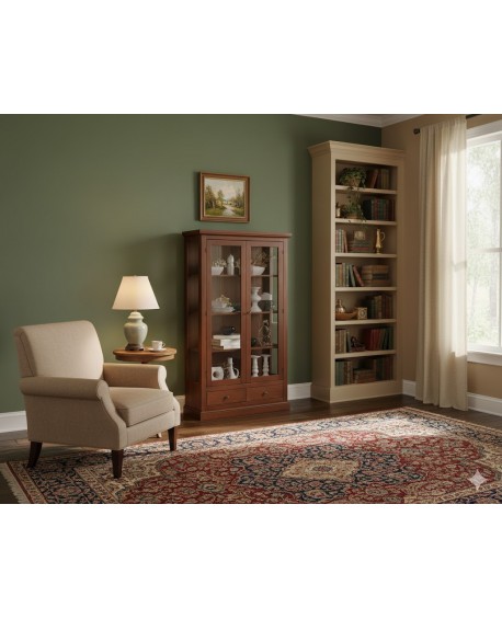 BIBLIOTHÈQUE FENÊTRE BOIS ART COL.NOCE PAUVRES ENTREE SALON