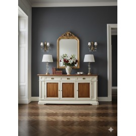 CREDENZONE L 240 P 52 H 112 LEGNO MASSELLO CON O SENZA INTARSIO