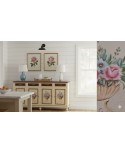 CREDENZA IN LEGNO MASSELLO DECORATA A MANO VARI COLORI E DECORI