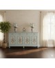 CREDENZA IN LEGNO MASSELLO DECORATA A MANO VARI COLORI E DECORI