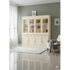 CRISTALLIERA VETRINAArmario 4 HABITACIONES BASE + LACADO mostrar el arte blanco pobre