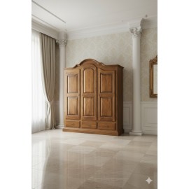 ARMADIO 3 ANTE 3 CASSETTI NOCE ARTE POVERA