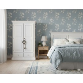 ARMADIO 2 ANTE LEGNO LACCATO BIANCO COUNTRY PROVENZALE