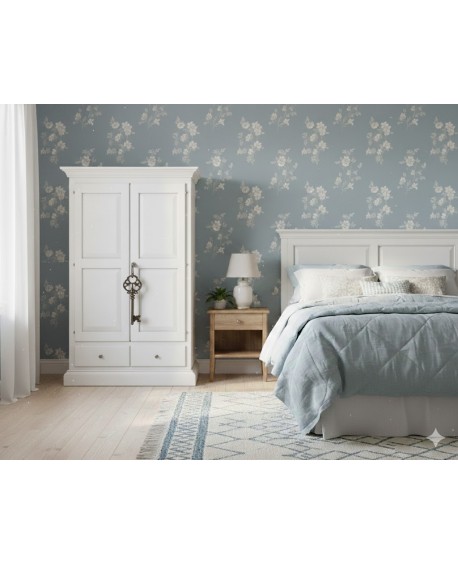 SCHRANK 2 DOORS-weiß lackiertes Holz LAND PROVENZALE