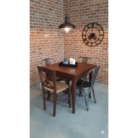 TAVOLO IN LEGNO ALLUNGABILE A LIBRO 80X80