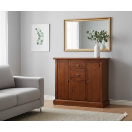 CREDENZA CREDENZINA ARTE POVERA LEGNO COL NOCE INGRESSO SALA