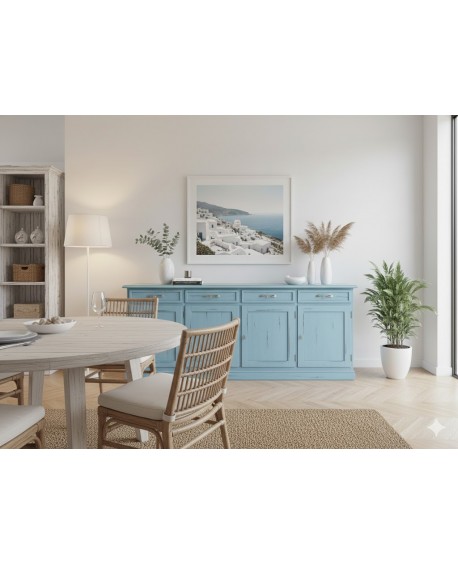 MOBILE WOOD DRESSER WHITE MATT WOOD PRODUCTS VENETO X HALL KITCHEN