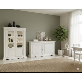 SALA COMPLETA CREDENZA E VETRINA VARI COLORI